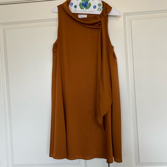 Women’s Robbie Bee Dress; Gold; Size 10P; ONLY WORN ONCE AND THEN DRY CLEANED - Picture 3 of 4